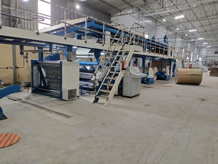 Corrugation line inside the Premier Packaging manufacturing facility